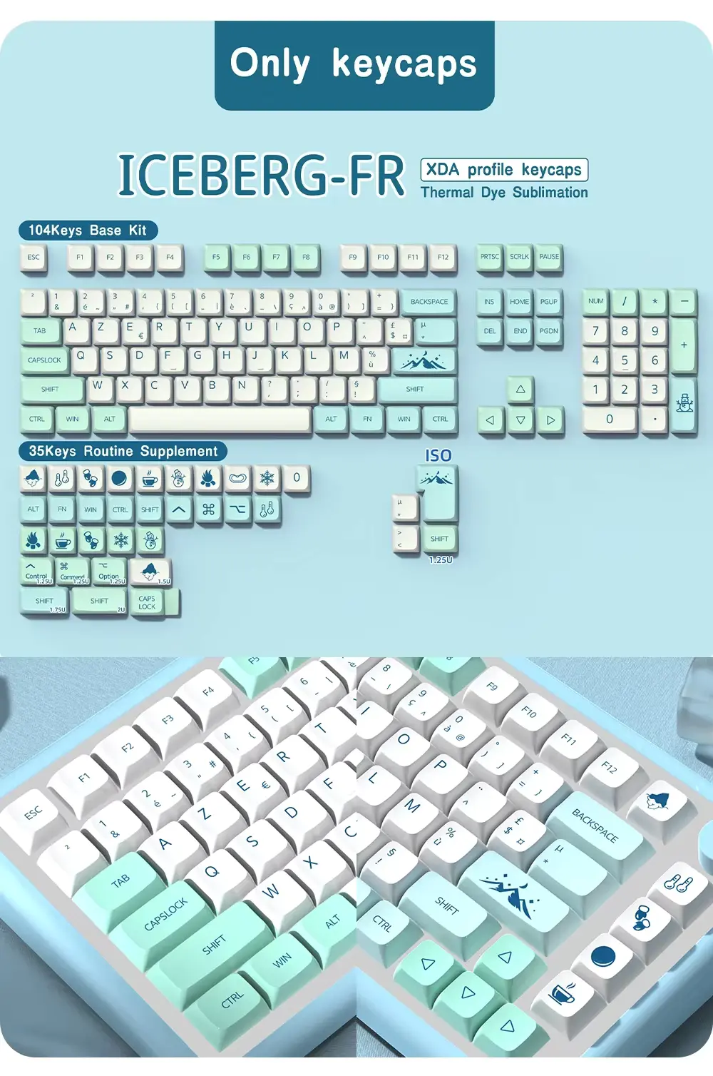 Keycaps AZERTY XDA Harmony ISO FR – Image 9