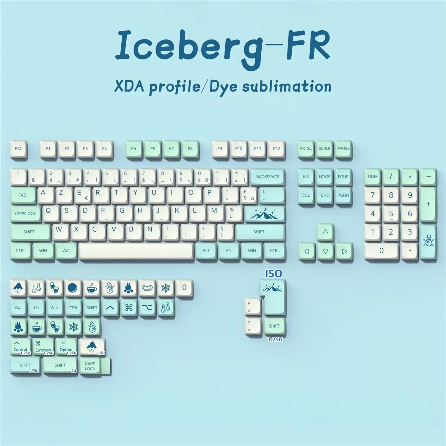 Keycaps AZERTY XDA Harmony ISO FR – Image 10