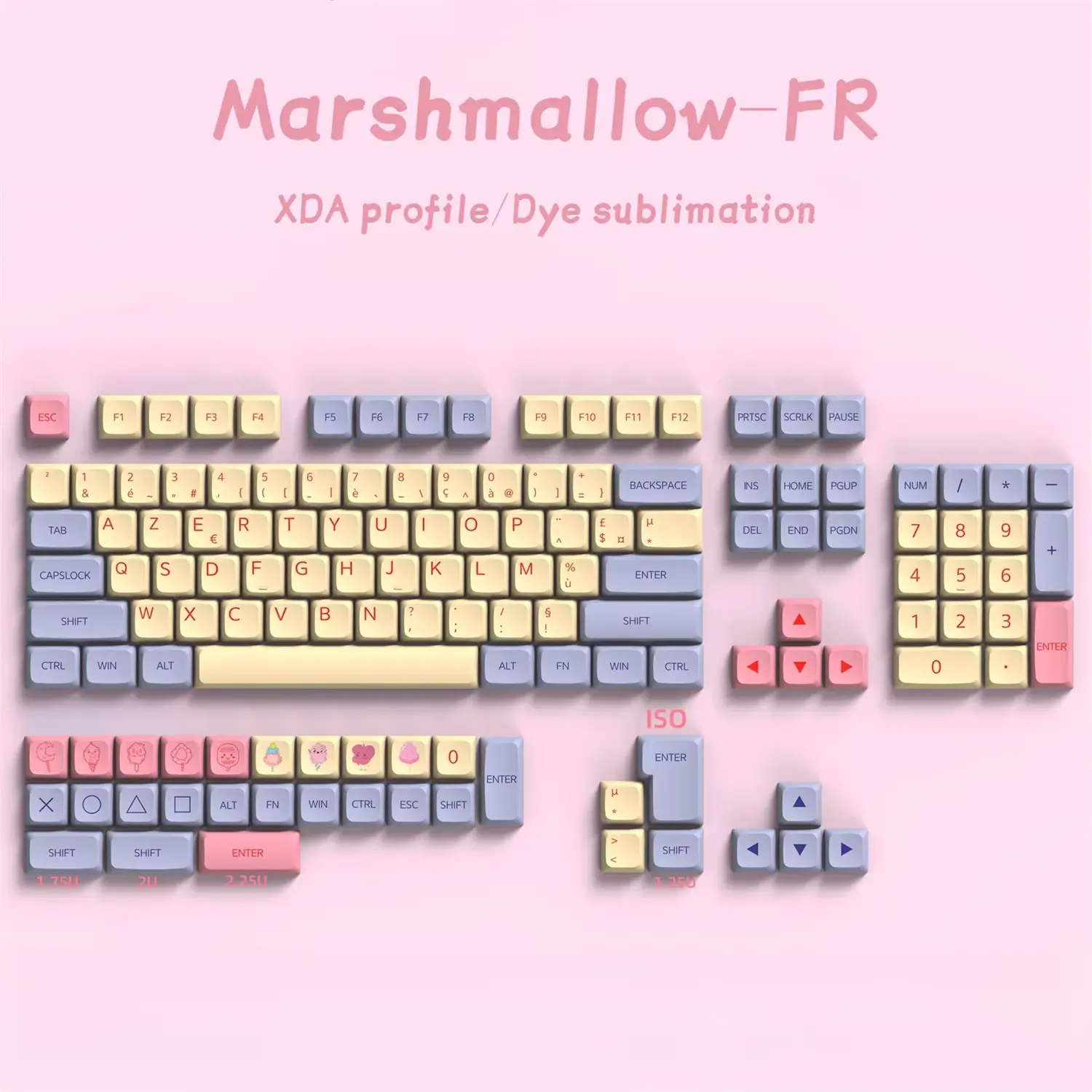 Keycaps AZERTY XDA Harmony ISO FR – Image 8