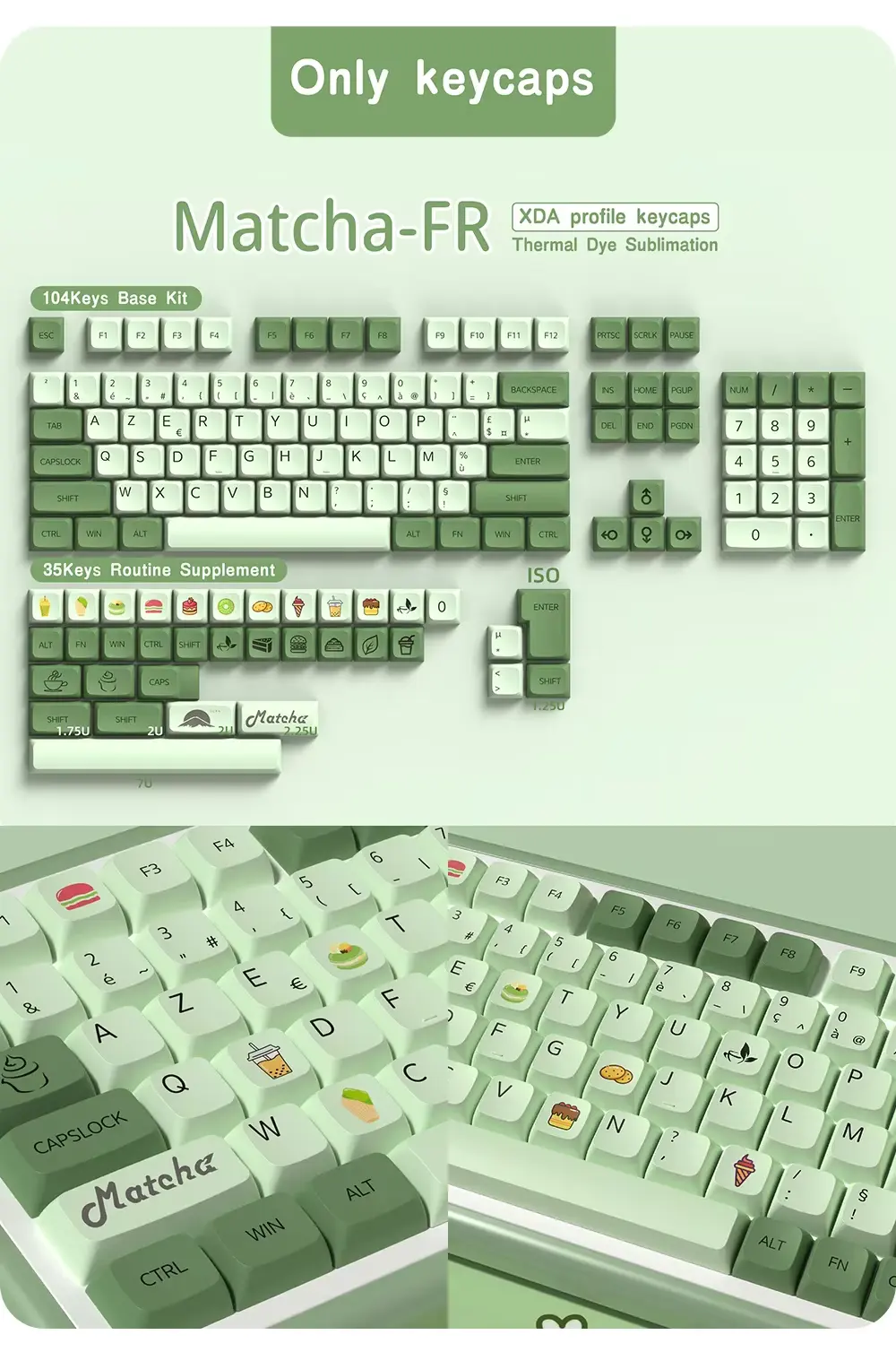 Keycaps AZERTY XDA Harmony ISO FR – Image 6