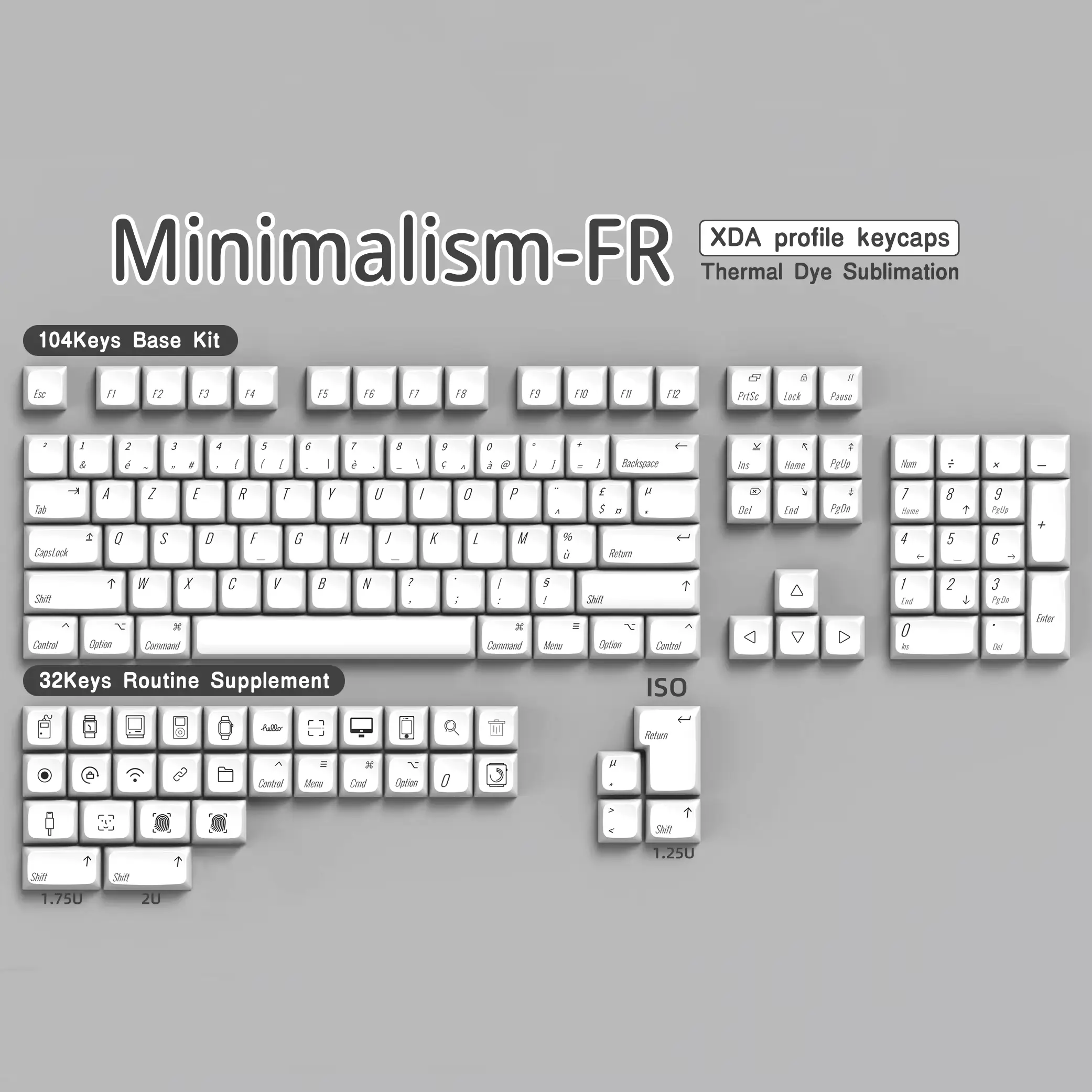 Keycaps AZERTY XDA Harmony ISO FR – Image 5
