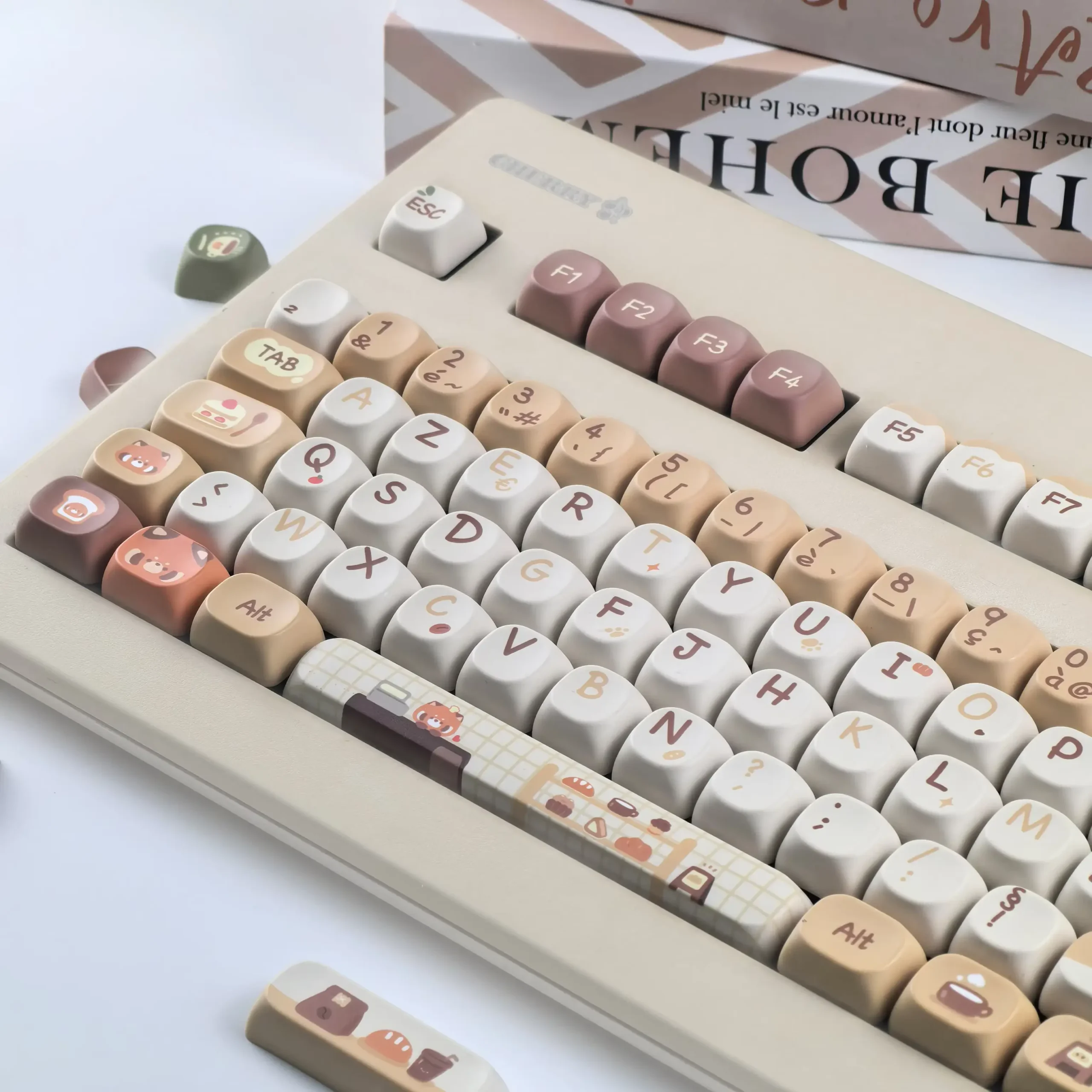 Keycaps AZERTY MOA Panda Café ISO FR – Image 4