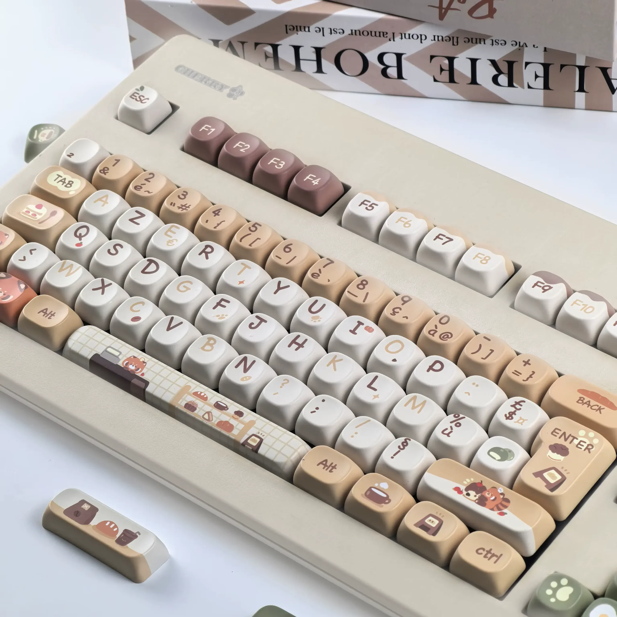Keycaps AZERTY MOA Panda Café ISO FR – Image 2