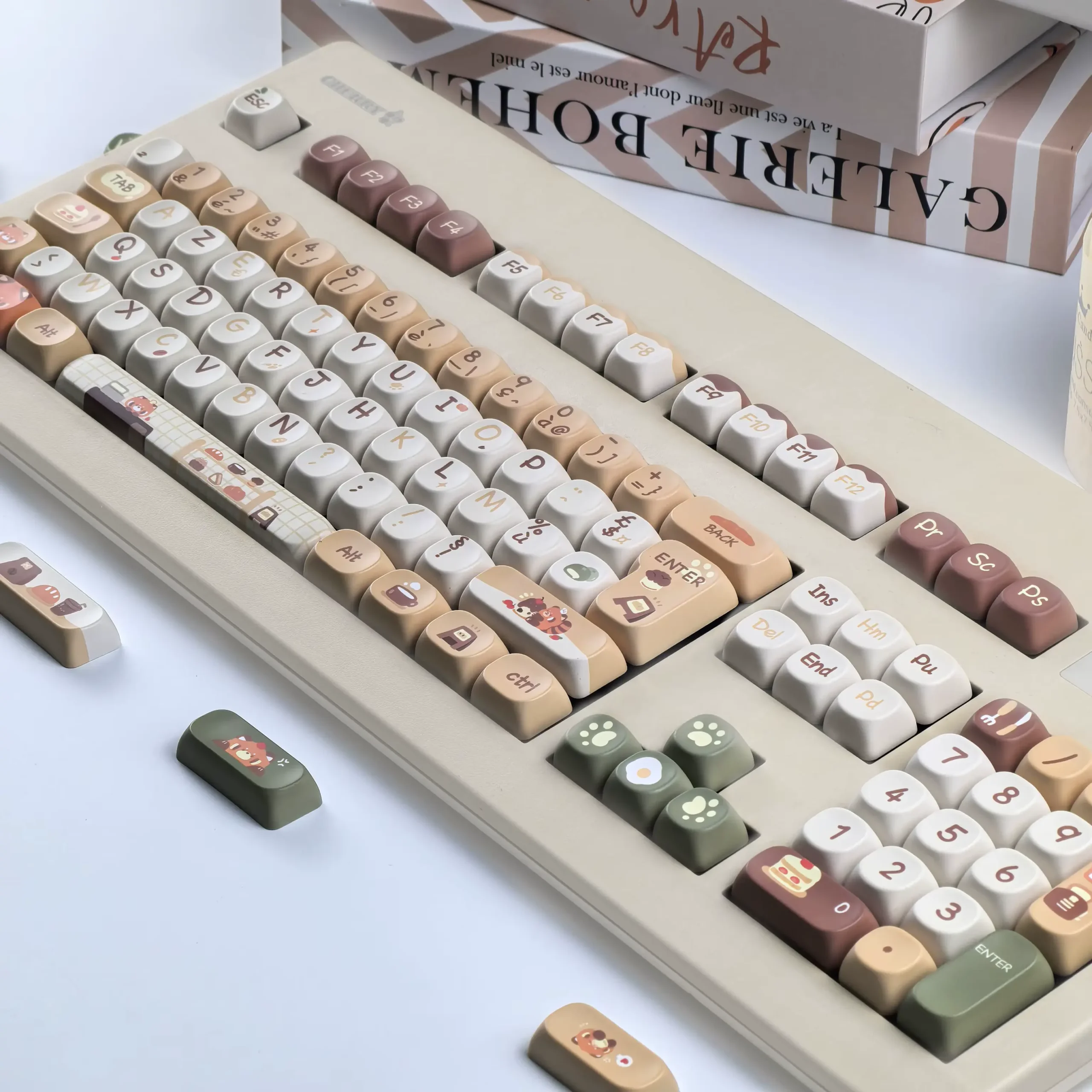 Keycaps AZERTY MOA Panda Café ISO FR