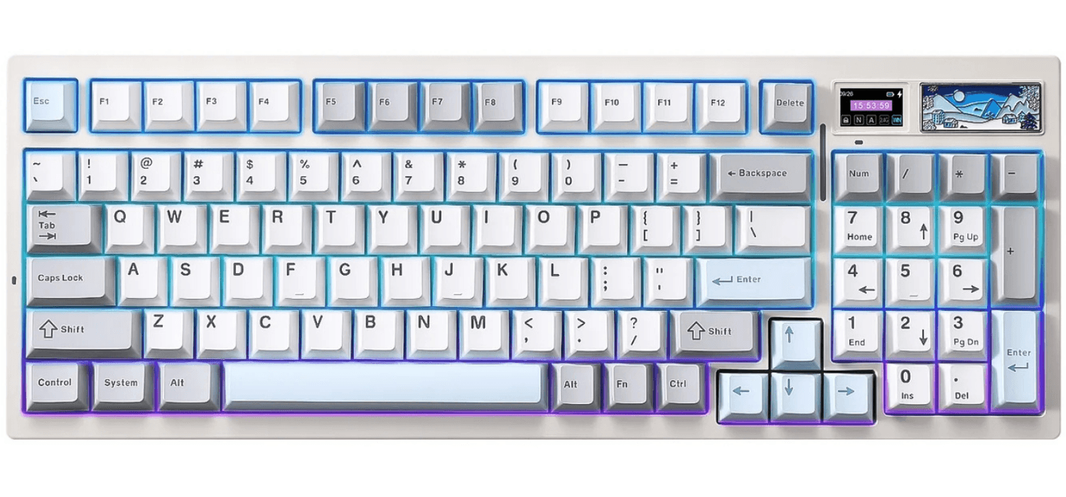 Clavier mécanique avant personnalisation avec keycaps AZERTY